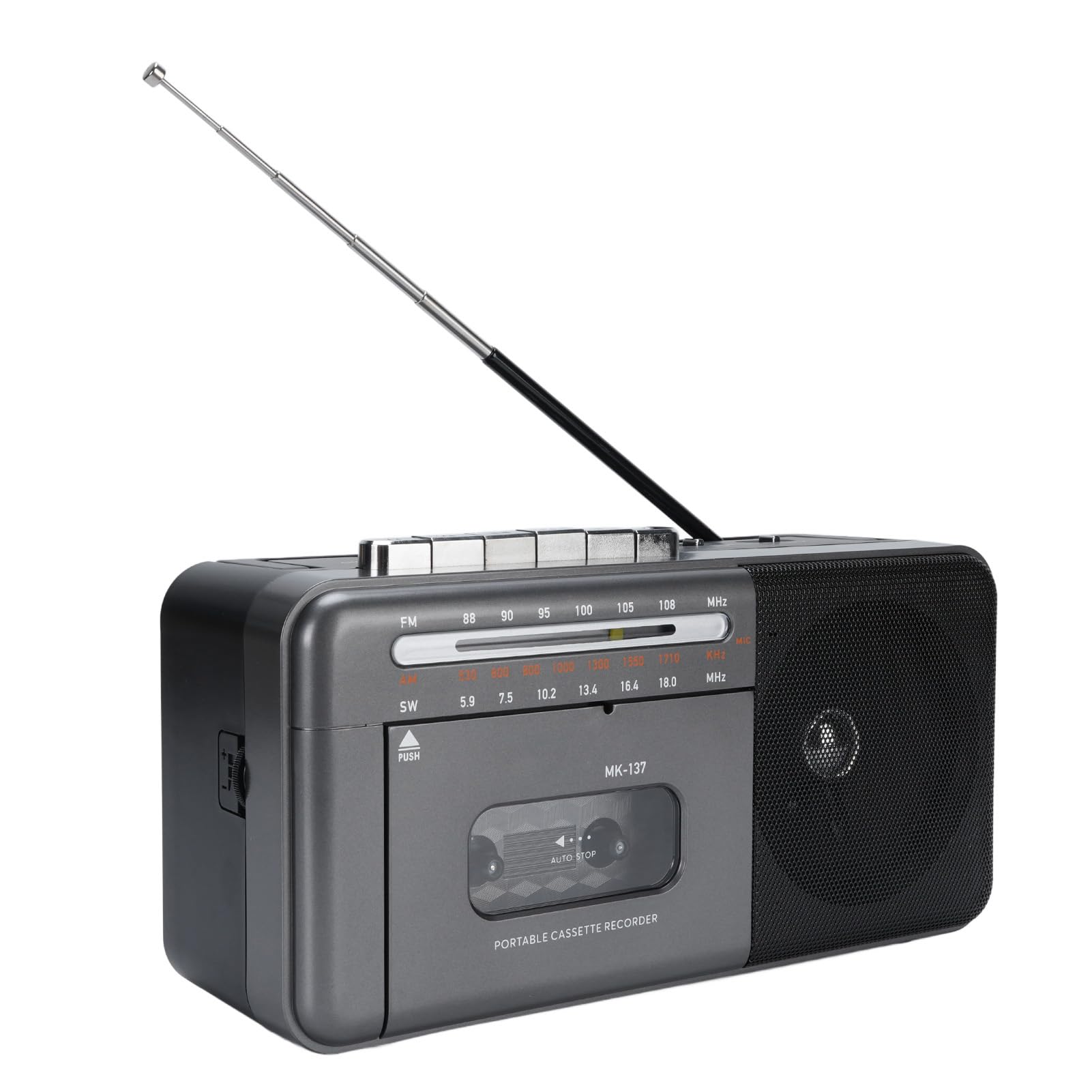 Denash Kaseta, Odtwarzacz, Przenośny Retro Look Radio z FM AM SW, Odtwarzanie USB 5.0 (wtyczka UE)