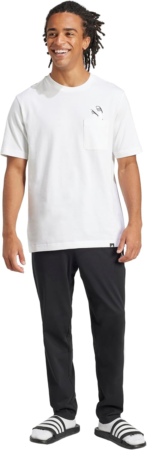 Adidas Mens Lounge Slides Pocket T-Shirt - Image 6