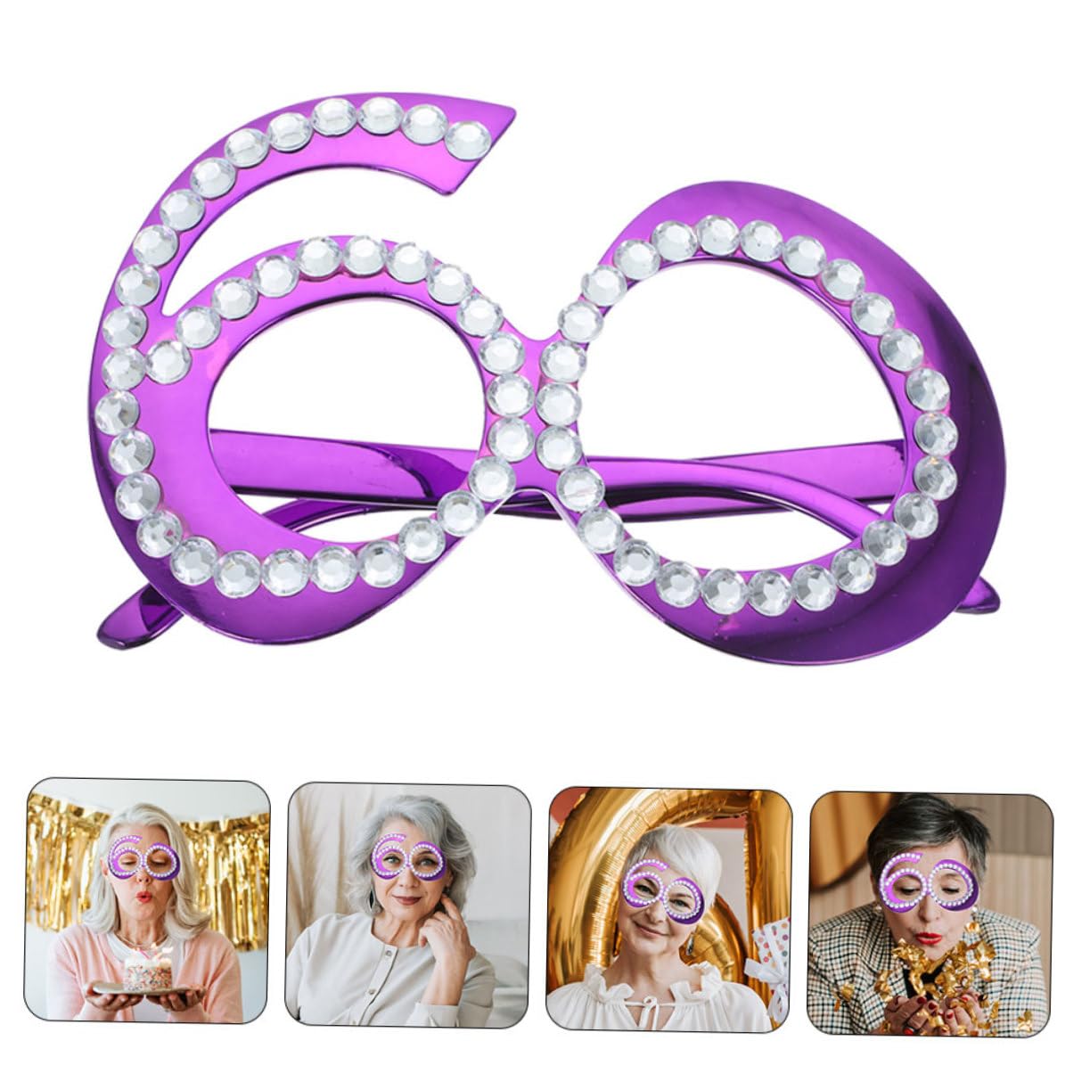 Cabilock 4 Set Di Occhiali Per Feste Di Compleanno Accessori Unici Per Cabine Fotografiche Occhiali Da Compleanno Occhiali Da Mascherata Forniture Per Feste Di Carnevale 2 Pezzi * 4