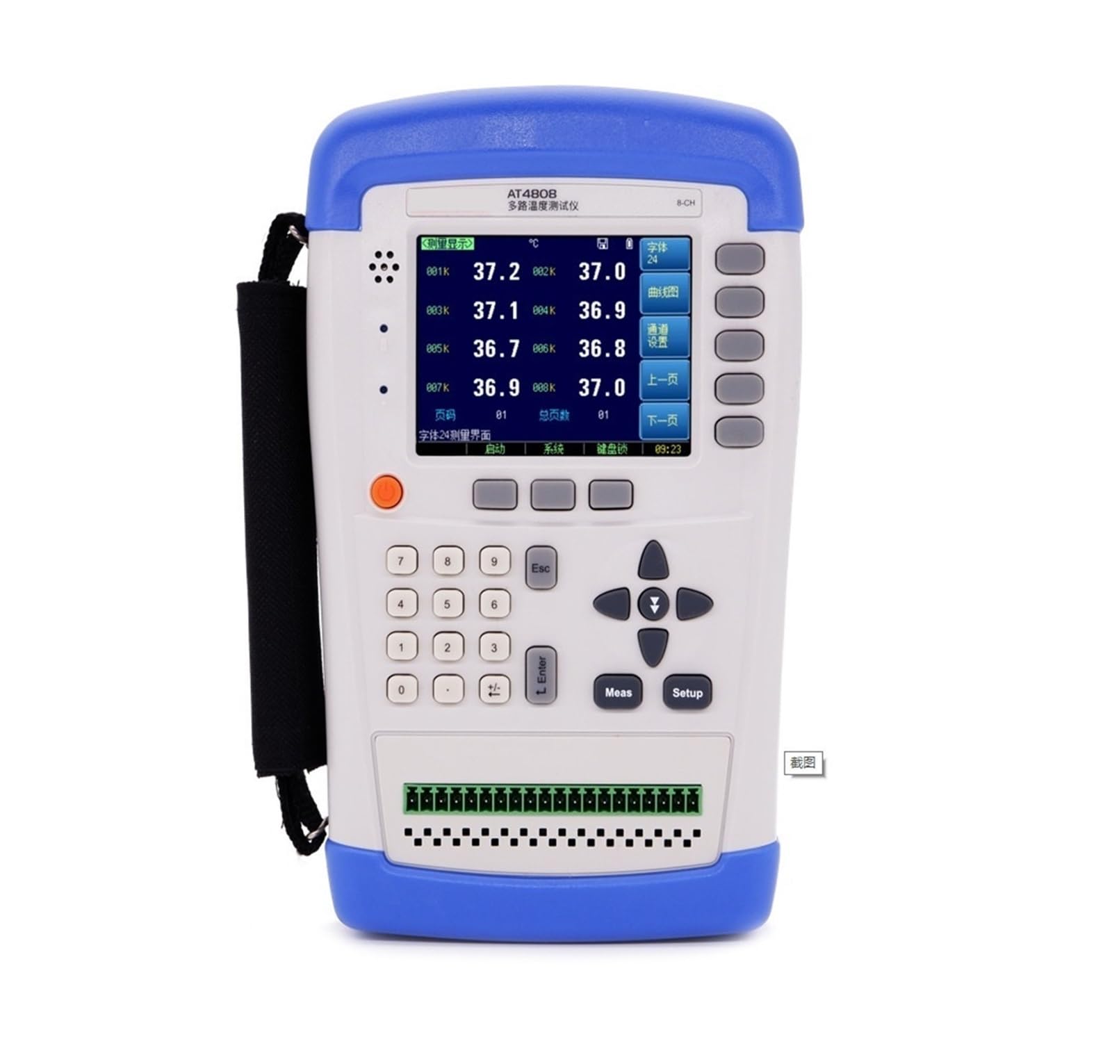 Oscilloscope, Handheld Multi Channels Temperature Measuring Instrument Thermometer AT4816