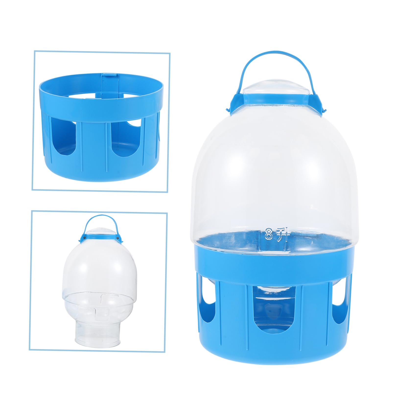 Wasserspender für Tauben mit Großer Kapazität Abnehmbar und PVC Runde Form für Trinkwasserversorgung von Vögeln und Tauben zu Hause Zufällige Farbe