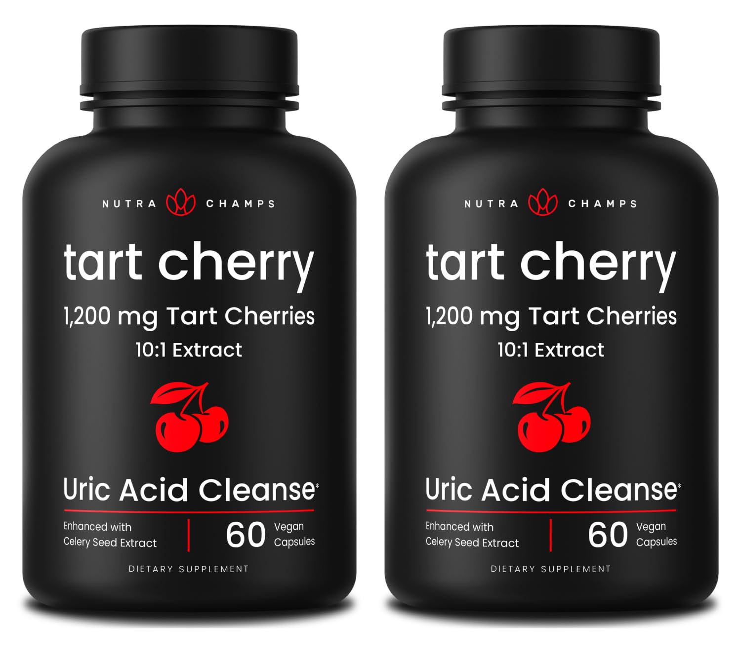 NutraChamps Organic Tart Cherry Extract Capsules - Made from Montmorency Tart Cherry Concentrate, Celery Seed & Bilberry - Supports, Sleep, Uric Acid Levels & Joint Health - 60 Vegan Capsules — Amazon image 8