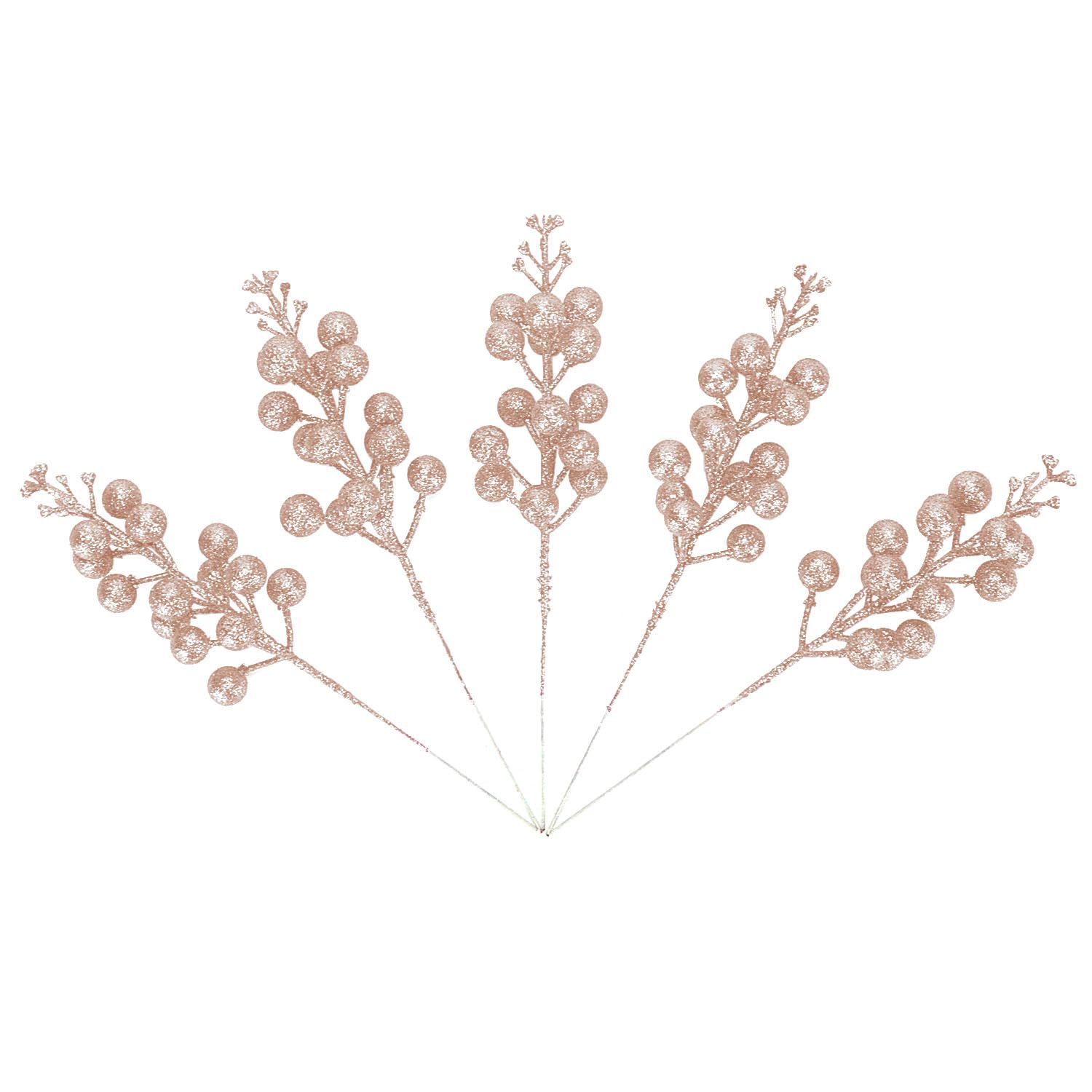 Lot De 16 Tiges De Baies Artificielles à Paillettes De 22,9