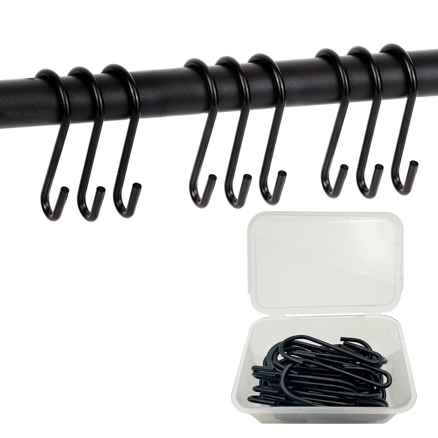 32PCS S Hooks - Heavy Duty Black -1