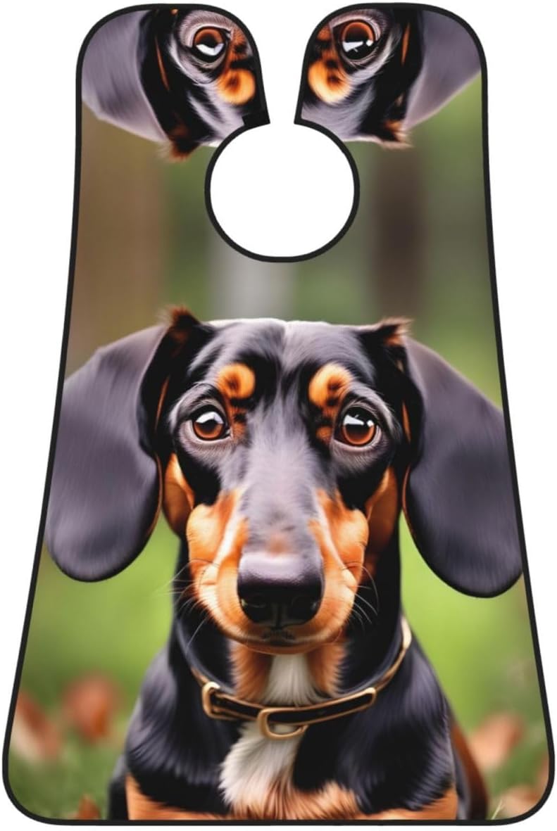 Dachshund Weiner Pet Dogs Print Beard Bib Apron, Shaving Apron For Dad, Men'S Hair Catcher For Shaving Best Gifts For Dad