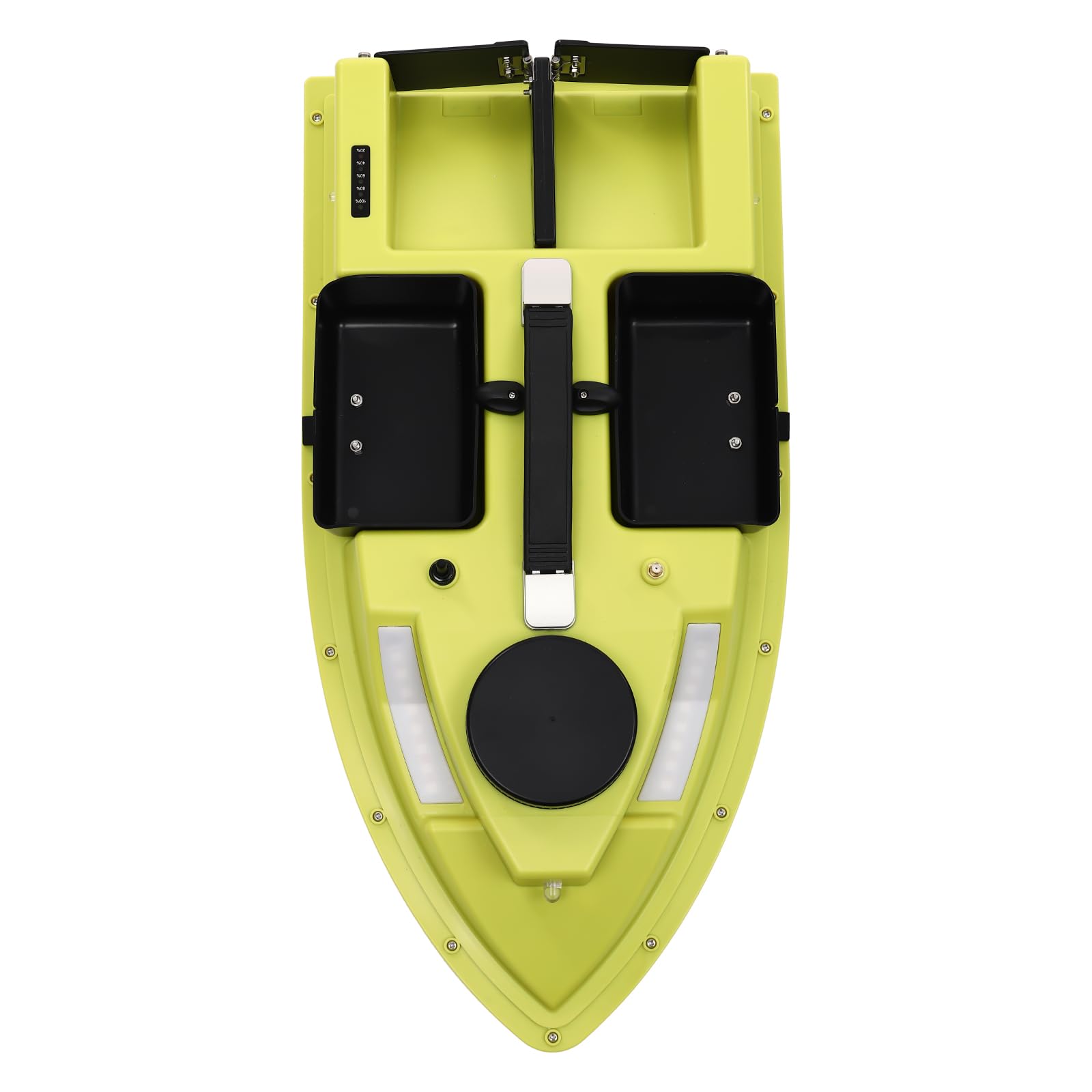 Bateau à appât de 500 m, avec télécommande et GPS, pour la pêche nocturne, 2 kg, pour réservoirs et lacs, vert