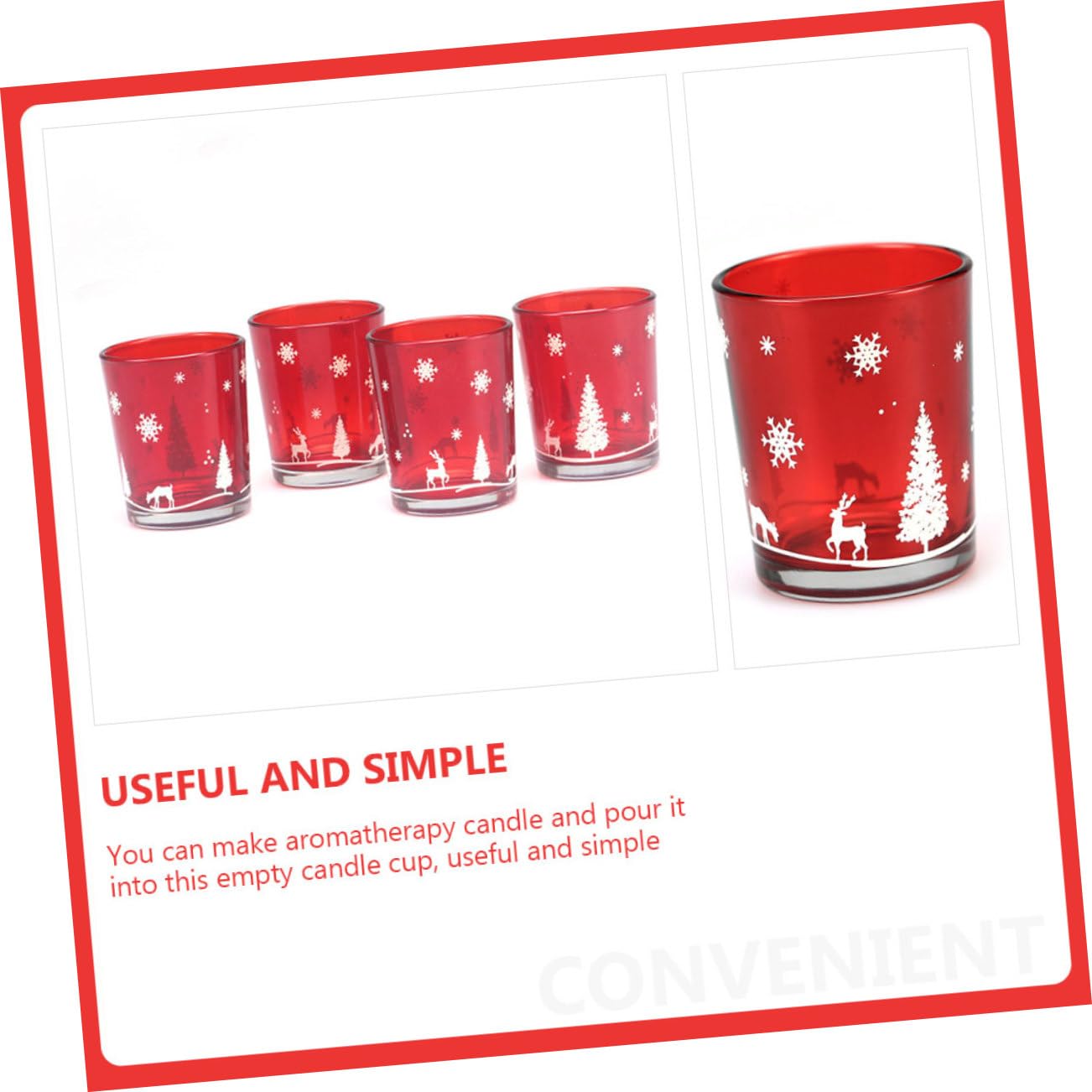 Cabilock 10 Piezas Taza De Vela De Fiesta Centro De Mesa Navideño Velas Candelita Candelabro Portavelas De Navidad Candelero Votivo Taza De Vela De Aromaterapia Decoración Navideña Vidrio