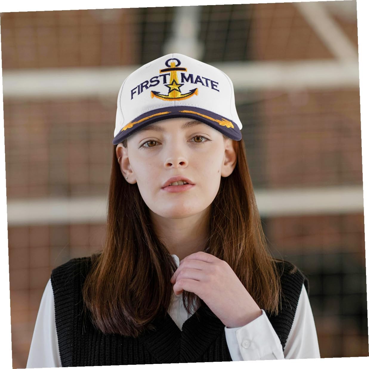 2pcs White Adjustable Sailor Hats with Sun Protection, Outdoor Boating Baseball Caps for Men and Women, Lightweight Nautical Navy Hats for Sailing and Travel