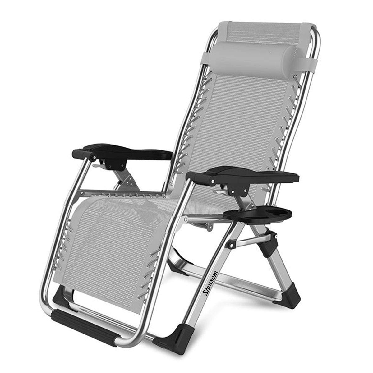 Buy Stansom Patio Chaise Lounges Chair, Adjustable Steel Mesh Zero