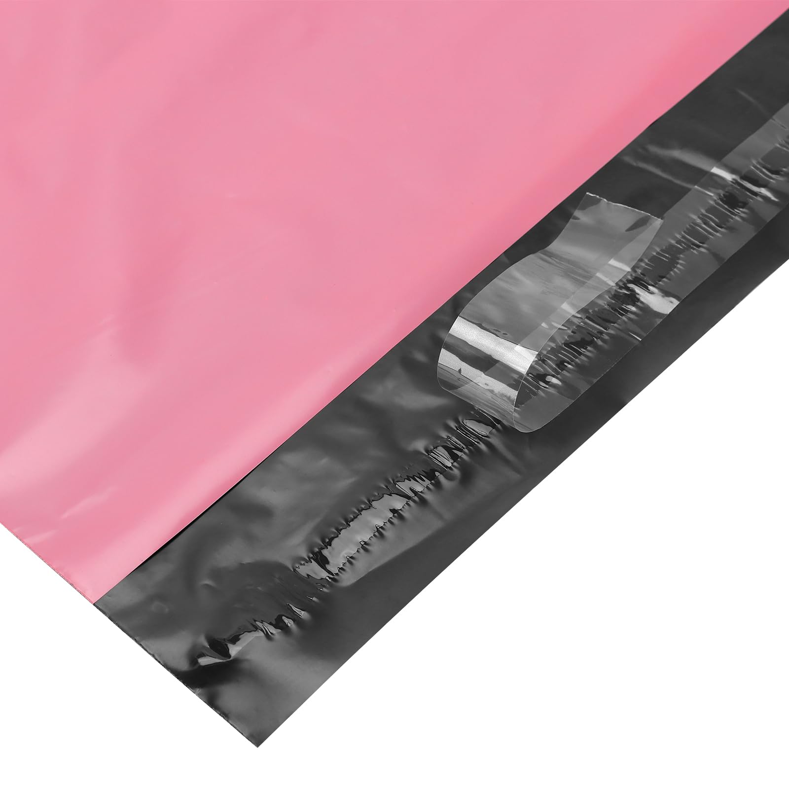 Lot de 100 grands sacs postaux en plastique avec fermeture autocollante Rose 40 x 55 cm
