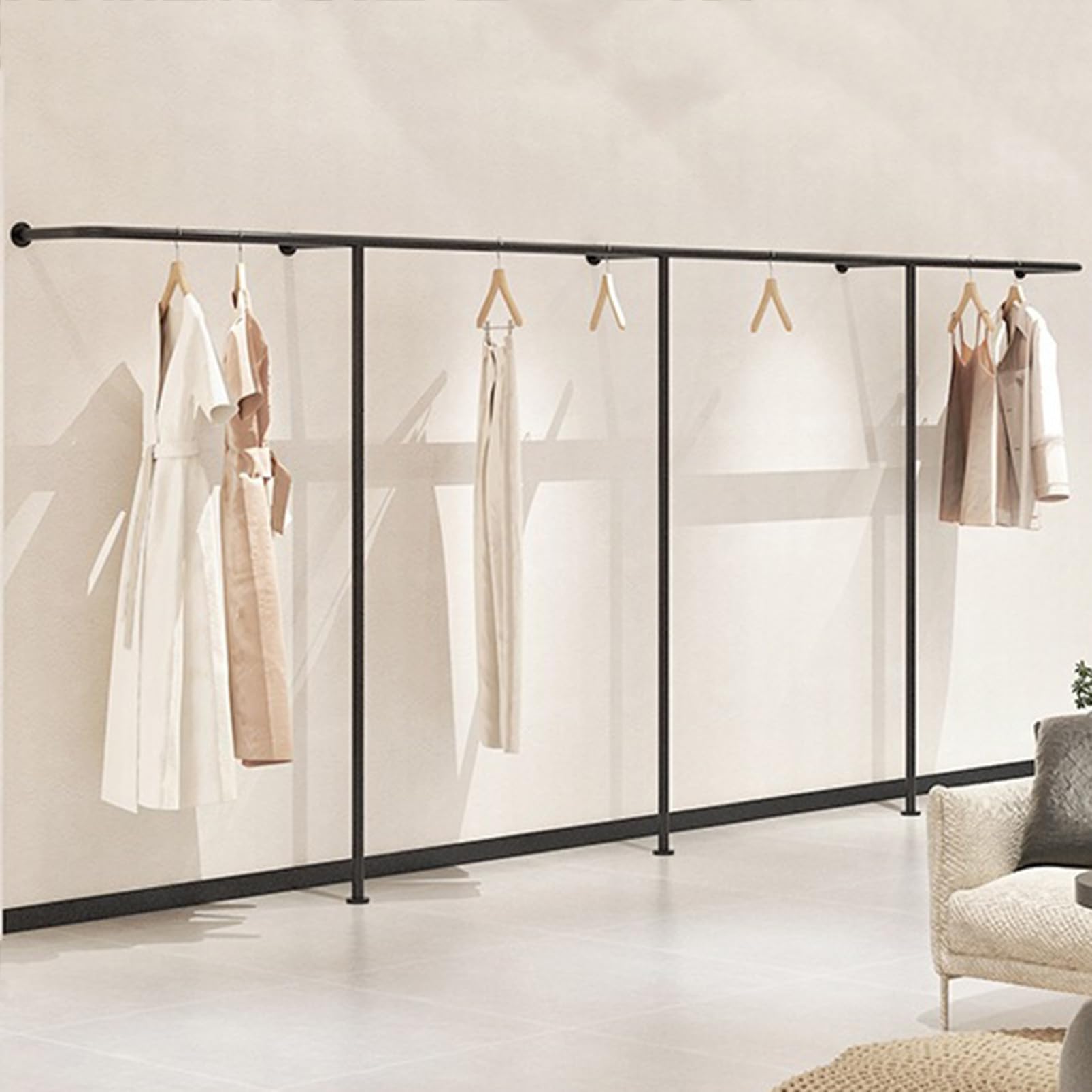 Présentoir à vêtements pour magasin étagères de rangement pour cintres commerciaux industriels
