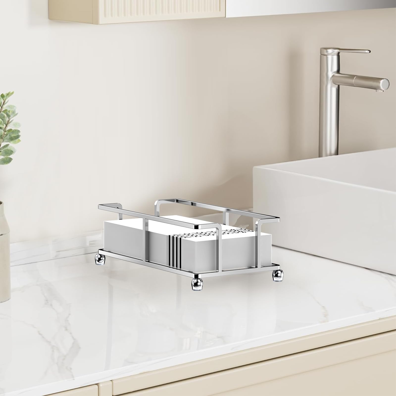 Soporte para toallas de papel de baño, bandeja para toallas de baño, servilleteros, toallas de invitados, soporte desechable para servilletas de baño, mesa de comedor de cocina (sin varilla)