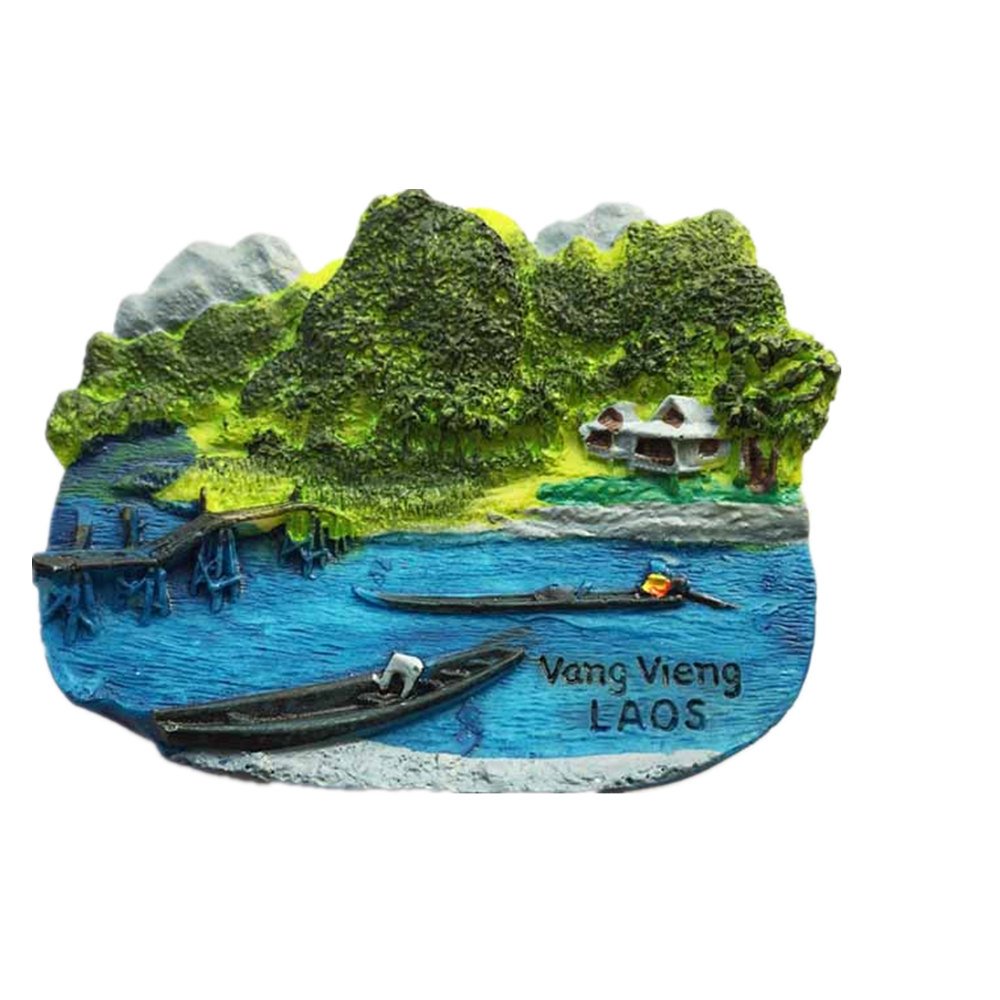 Vang Vieng Laos Turistico Souvenir Magneti Frigorifero Magnete decorativo