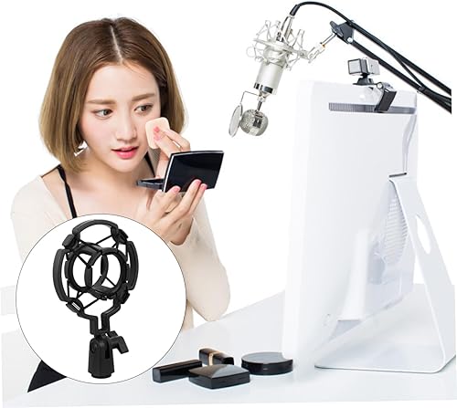 Vista 9 de 1pc Microphone Shock Mount Soporte De Micrófono Microphone Holder Clip Universal Mount Microphone Shockproof Mount Mic Stand Mic Cradle Adjustable