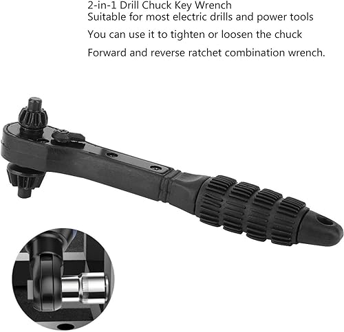 Miniatura 4 de LANTRO JS Llave de trinquete de 0.500in y 0.689in, llave de trinquete de doble uso 2 en 1 para herramientas eléctricas