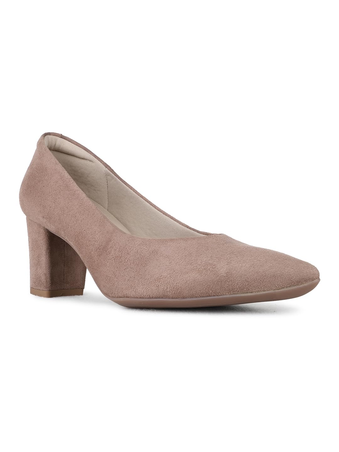 inc.5 Womens Beige Work Solid Pointed Toe Block Heel Pumps-picture-25