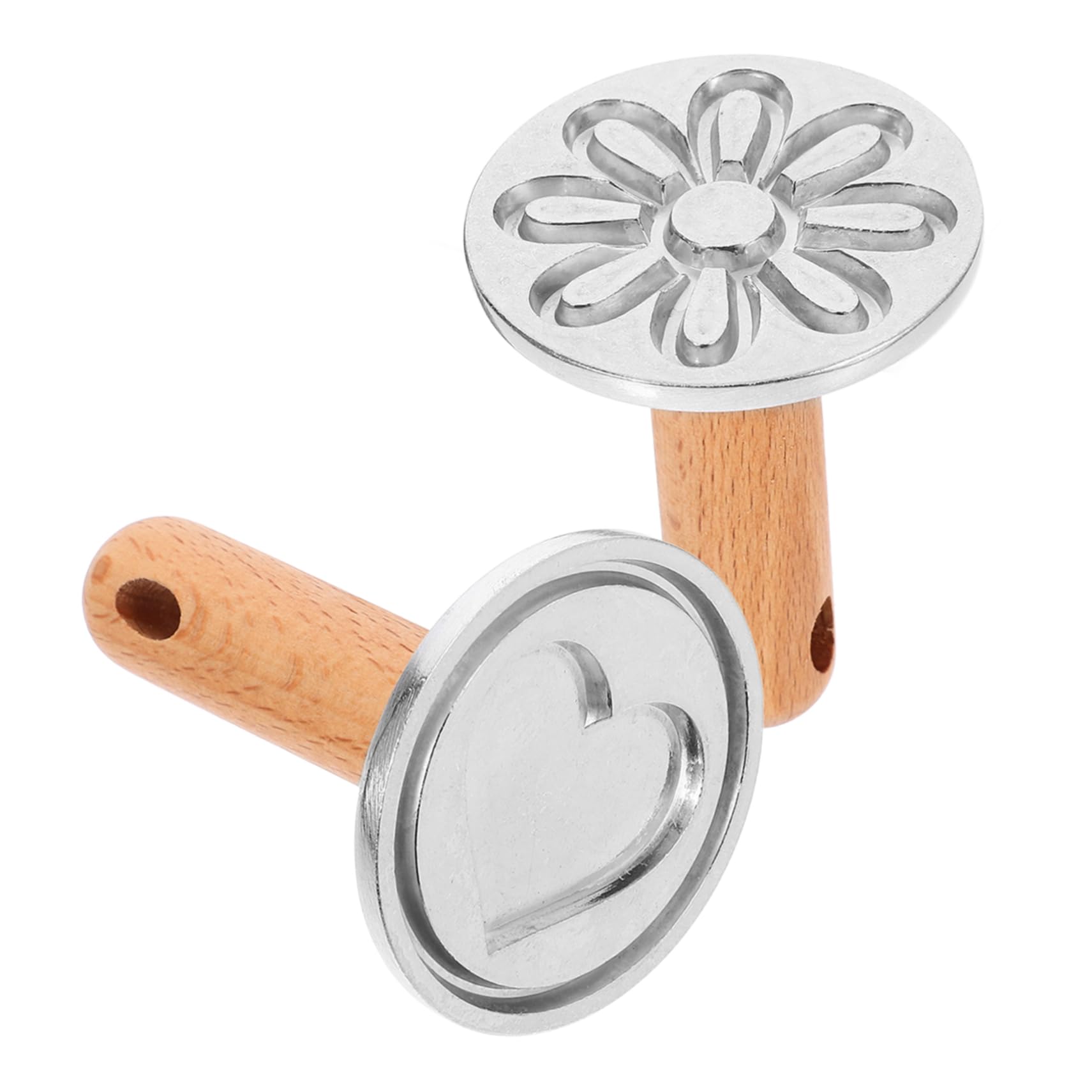 DECHOUS 8stücke Teiliges Ausstechform Holz Für Kekse Herz Blumen- Wiederverwendbare Backform Für Kreative Plätzchen Und Fondant-dekoration