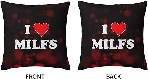 Miniatura 3 de Throw Pillow Case I_Love_Milfs3d Decor Pillow Cover Cushion Cover for Sofa Couch Bed Car 18 X 18 Inchs