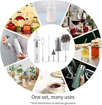 Electric Bottle Cleaner Pro, 11 in 1 Baby Bottle Brush with Drying Rack, Sponge Brush, Silicon Brush, Formula Mixer, Nipple Brush, Soap Dispenser, Microfiber Cleaning Cloth Included