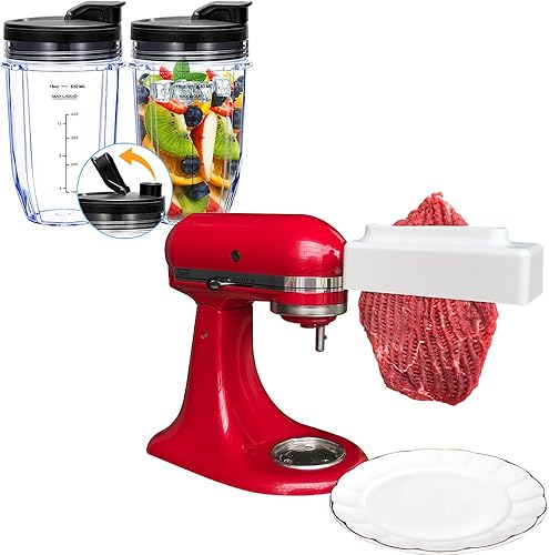 Vasos de licuadora de 18oz para Ninja BL450 BL456 BL480 BL482 BL640 BL642 BL682 BN401 BN751 BN801 Foodi SS101 SS151 SS351 y ablandador de carne