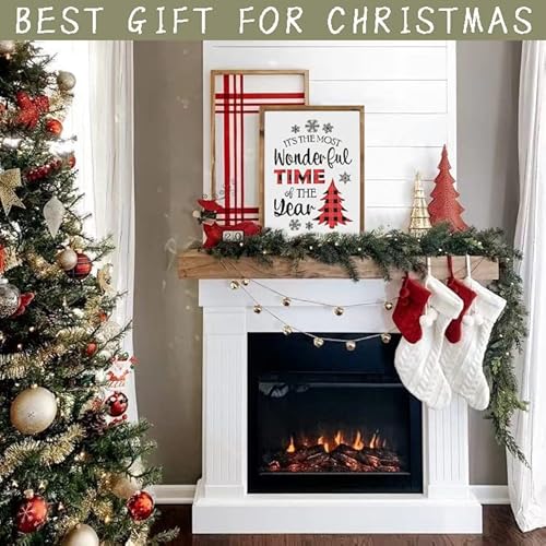 Christmas Wooden Sign Plaque It's The Most Wonderful Time Of The Year Hanging Merry Christmas Wood Sign Christmas Signs Holiday Wall Art #TOP2