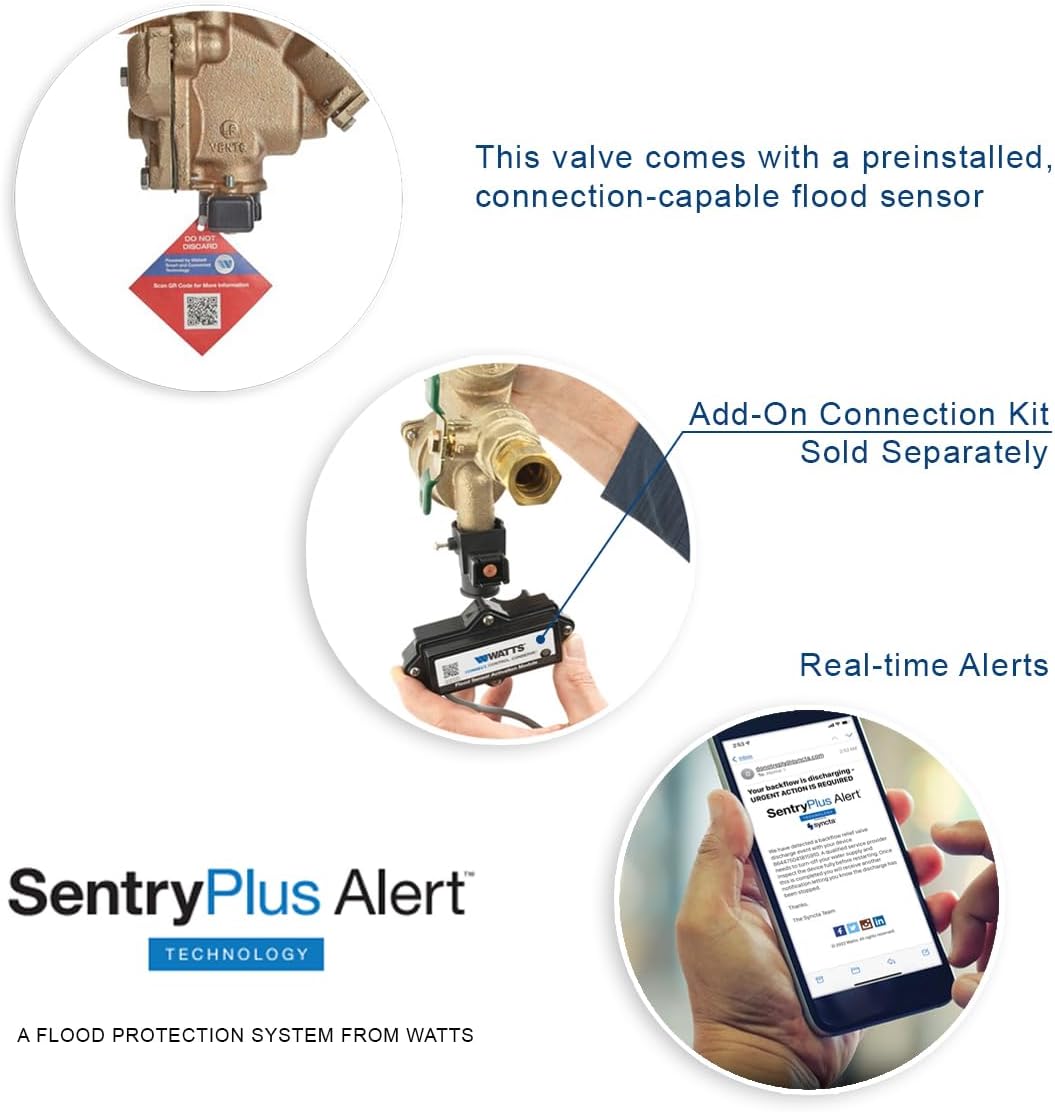 lateral view of Febco LF860 Series Backflow Preventer showing shutoff valves and test cocks