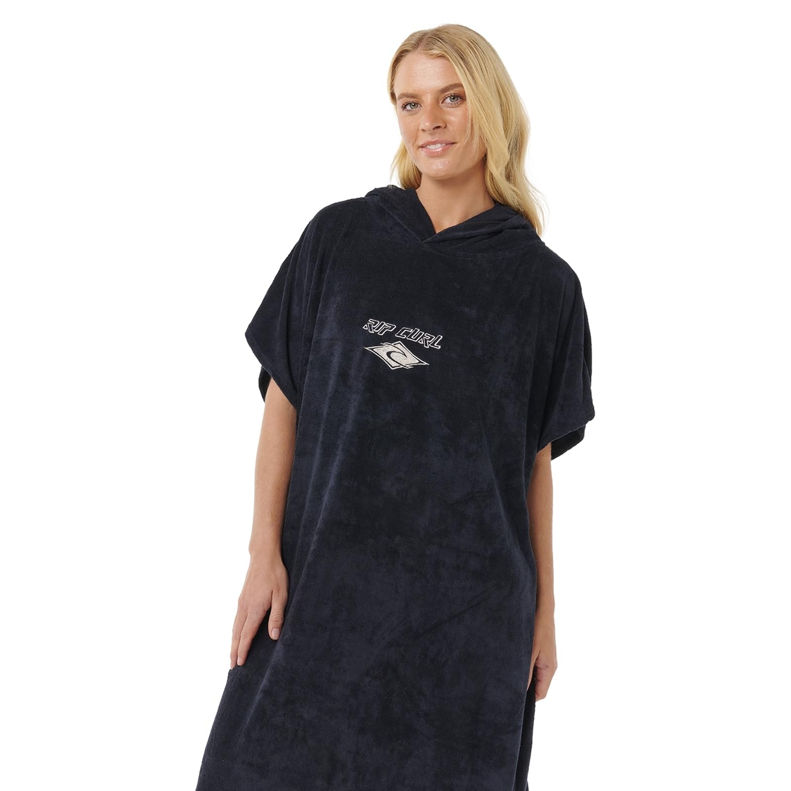 Rip Curl Unisex Classic Surf Kapuzenhandtuch, Schwarz/gebrochenes Weiß, Einheitsgröße