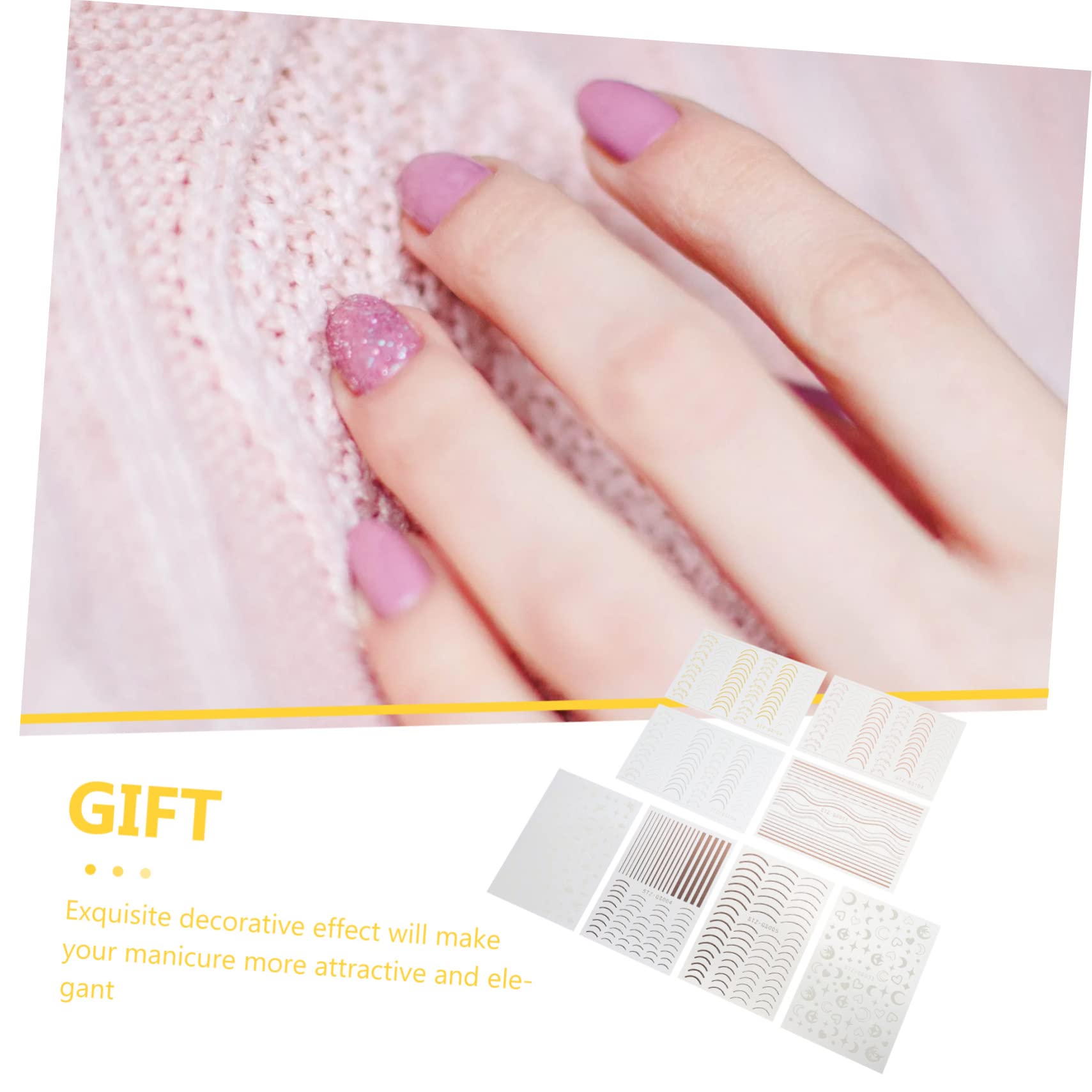 Healeved 40fogli Adesivi Decorativi Per Unghie Nail Art Facile Da Applicare Design Elegante Per Manicure Fai Da Te Adesivi Autoadesivi e Perfetti Per Ogni Occasione