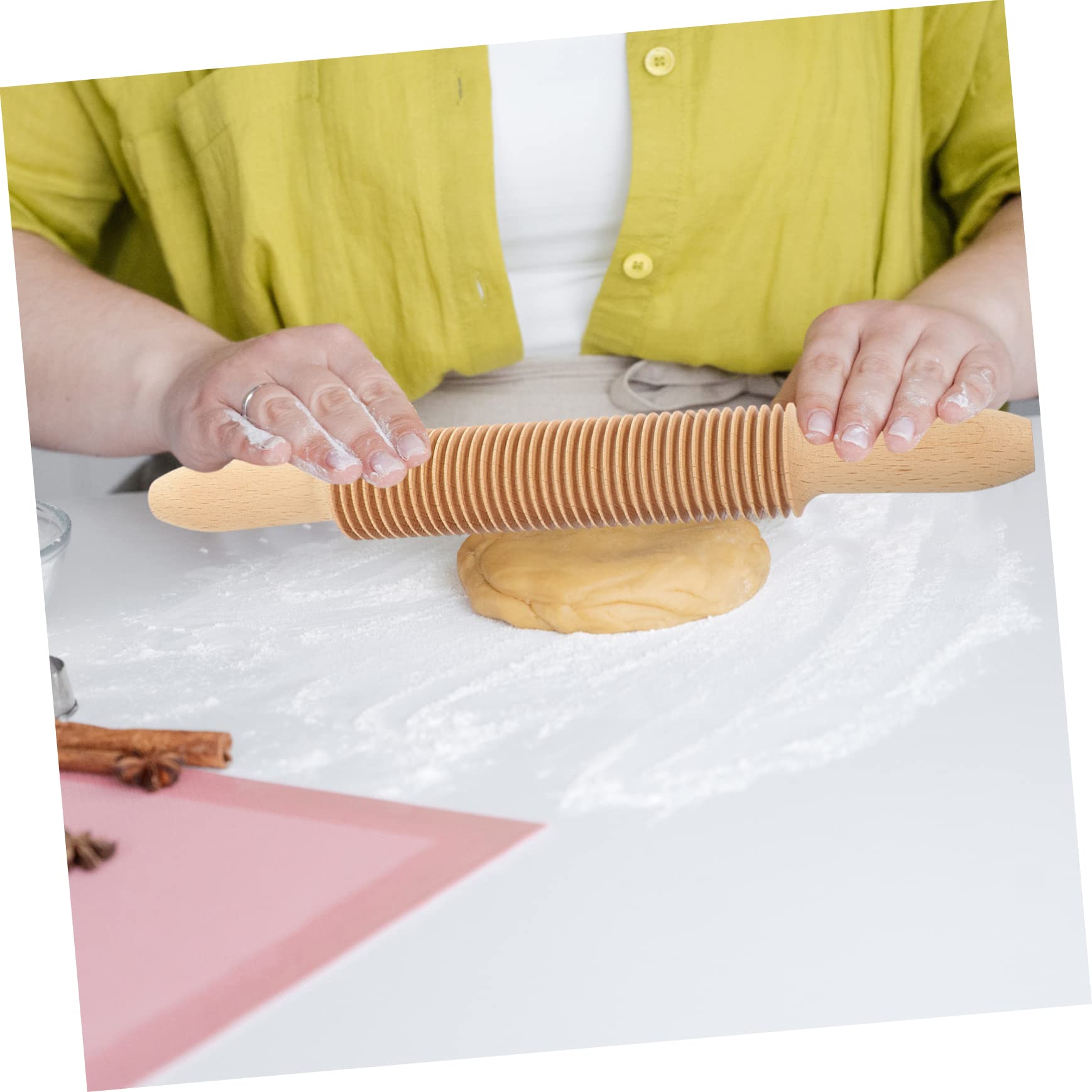 MAGICLULU Rouleau à Pâtisserie en Bois Découpe Tagliatelles pour Pâtes, Manche Confortable et Coins Arrondis, pour Pâte à Nouilles et Pâtisseries MAGICLULU Rouleau à Pâtisserie en Bois Découpe Tagliatelles pour Pâtes, Manche Confortable et Coins Arrondis, pour Pâte à Nouilles et Pâtisseries