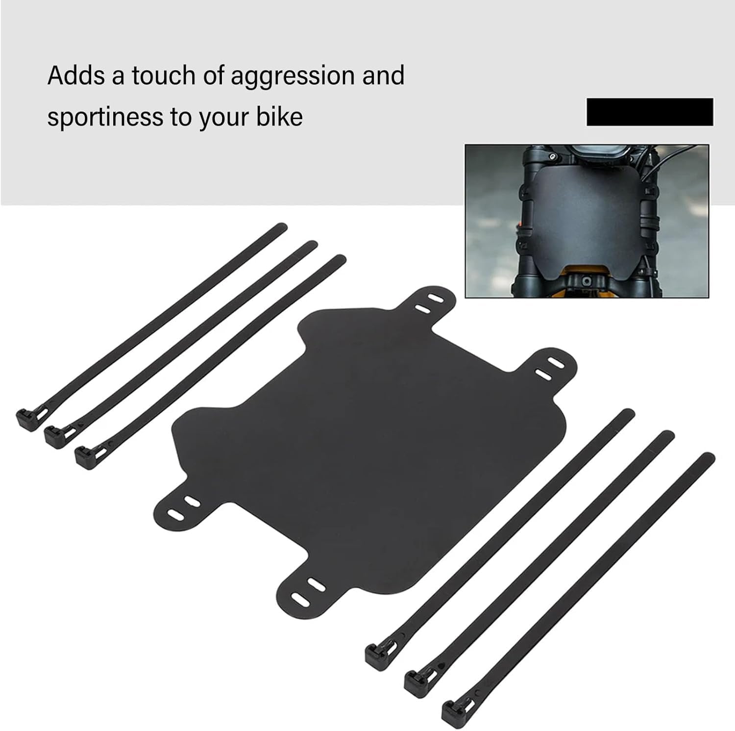 Plaque D'immatriculation Avant de Moto Noire Mate pour sur Ron Light Bee Light S X, Facile à Installer, Design Agressif, Matériau ABS avec Aspect élégant, Ajustement