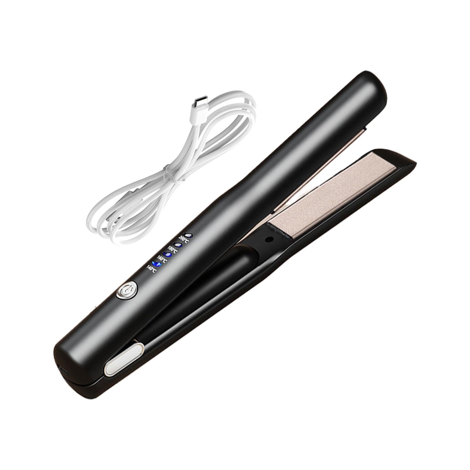 Piastra lisciante senza fili, piastra per capelli portatile senza fili | bigodino professionale senza fili, temperatura regolabile Meno Strumenti per lo styling più lucen