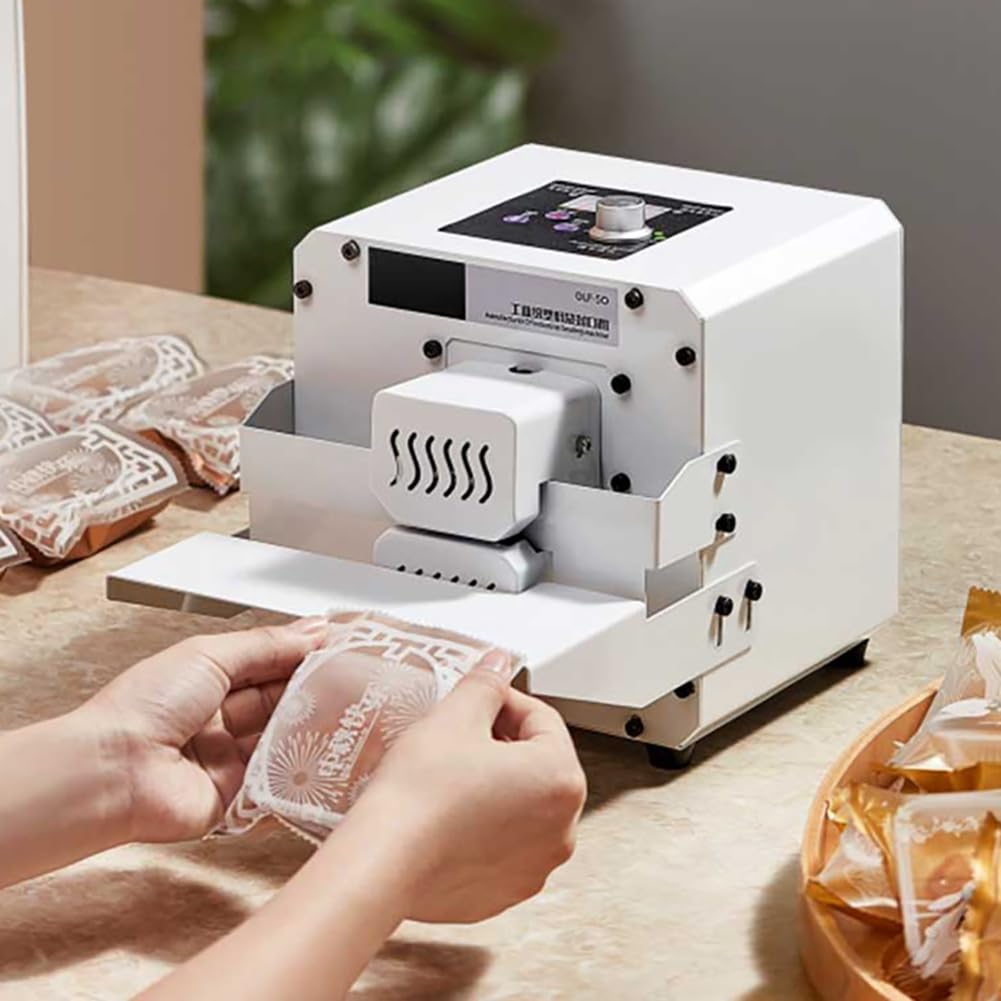 VACSAX Commercial Heat Bag Sealing Machine, Plastic Food Bag Closure, 300w Fully Automatic Sealer Candy Packing, for Pvc Bags Films,Foil Bag,Kraft Paper Bag,Food Packaging Bag