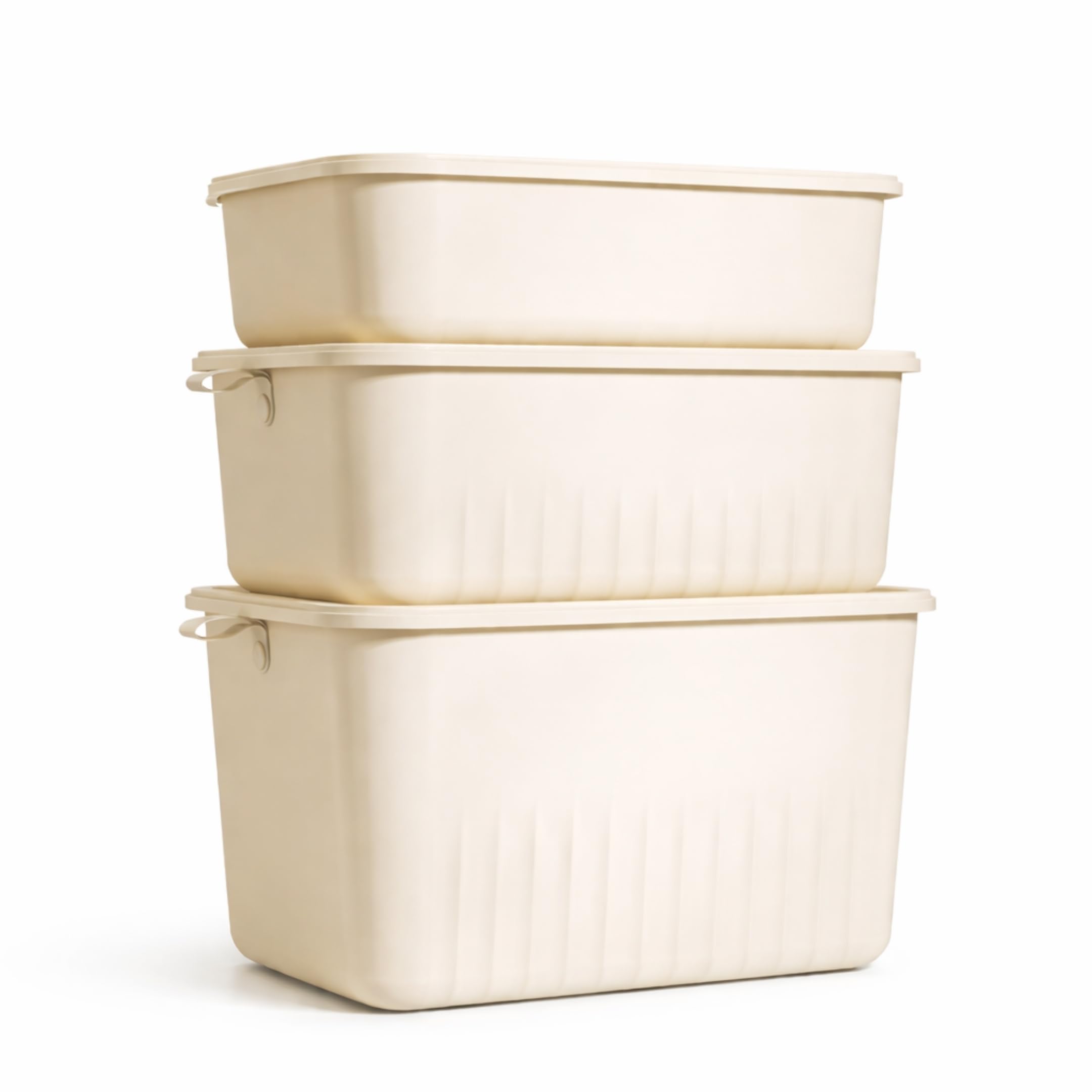 KiZY Multipurpose Stackable Storage Box | Durable Plastic Bins | for Closet, Pantry, Kitchen, Bedroom & Kids Room | Space Saving Home Organization. (Large Size COMBO, 1, count)