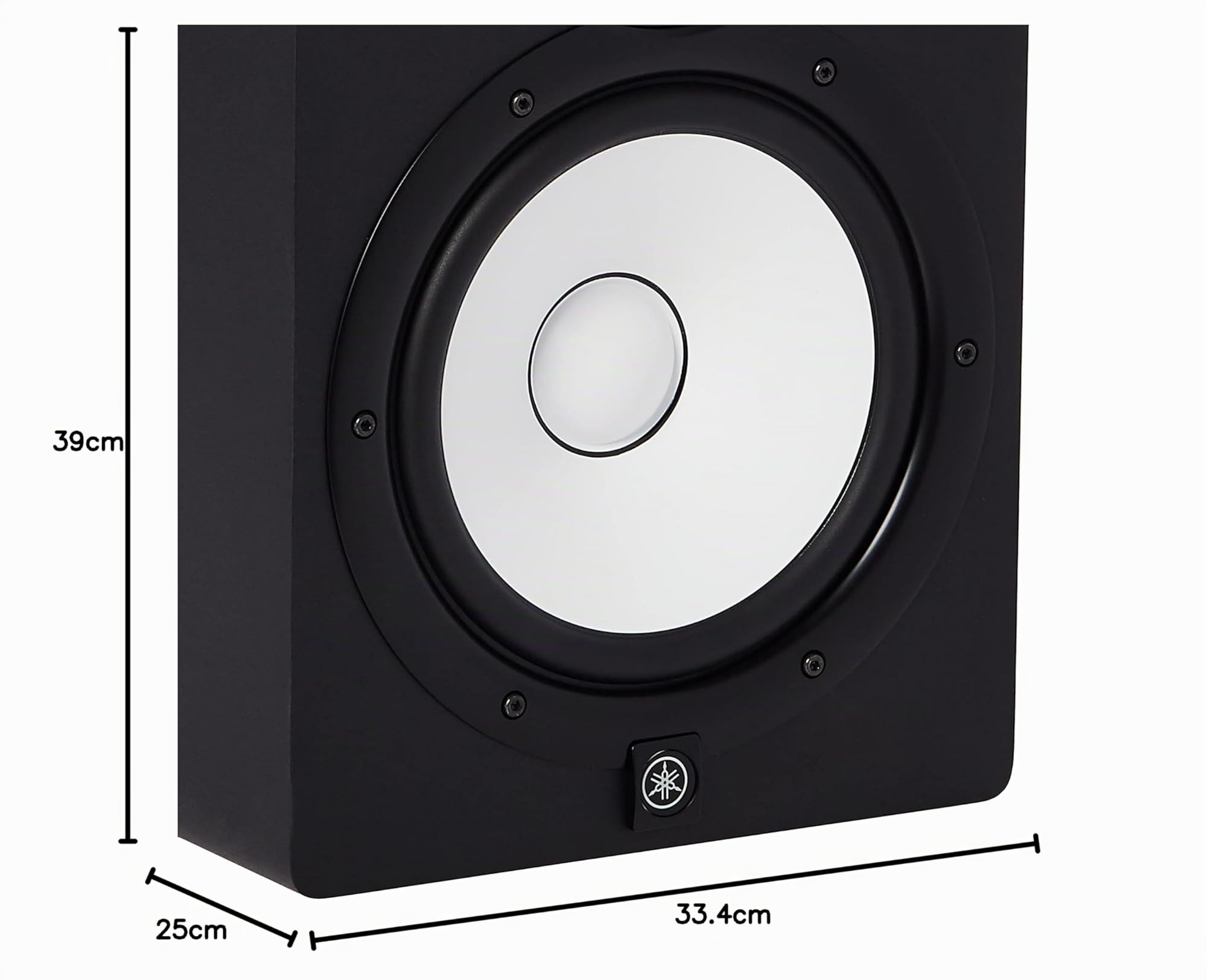 Yamaha HS8, Cassa Studio Monitor Amplificato, Monitor da Studio Attivo Bass Reflex a 2 vie Bi-amplificato per produttori, DJ e musicisti, Nero