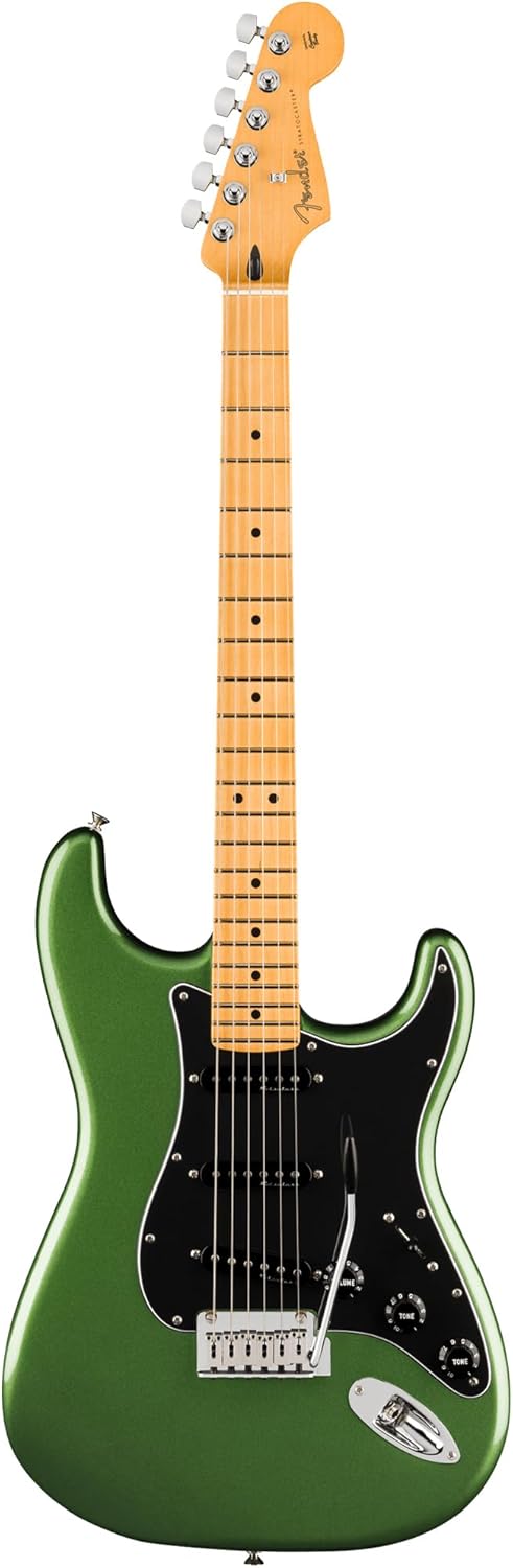 Fender Player II Modified Stratocaster - Harvest Green Metallic Bundle with Gig Bag, Strap, Cable, 3-Pack Picks, and Guitar Cleaning Kit
