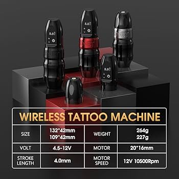 XNET Wireless　tattoo machine set Amazon.com: Xnet Titan Wireless Tattoo Machine, Tattoo Gun 42mm
