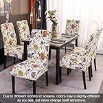 JQinHome Pattern Chair Covers for Dining Room Set of 4, High Stretch Removable Washable Parsons Chair Slipcover for Home Party Hotel Wedding Ceremony (Flower,4PCS) - Image 2