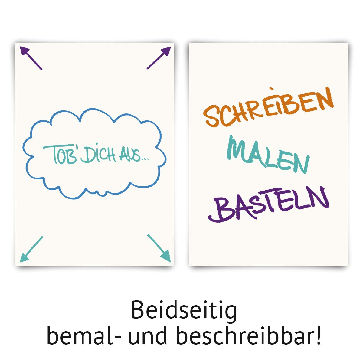 100 Blanko Karten DIN A4 210 x 297mm Naturpapier 300g/qm Set Papier wählbar