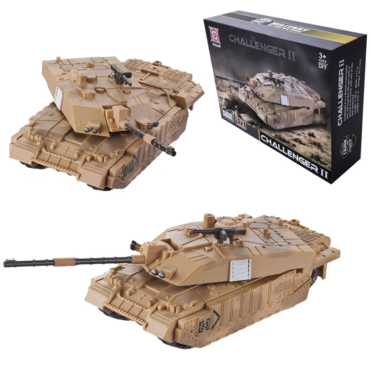 YINcrinx Challenger 2 Tank Building Blocks, Tank Military Construction Toy, Military Model Building Blocks, Military Battle Tank Hobby Collectibles, Children's Toy