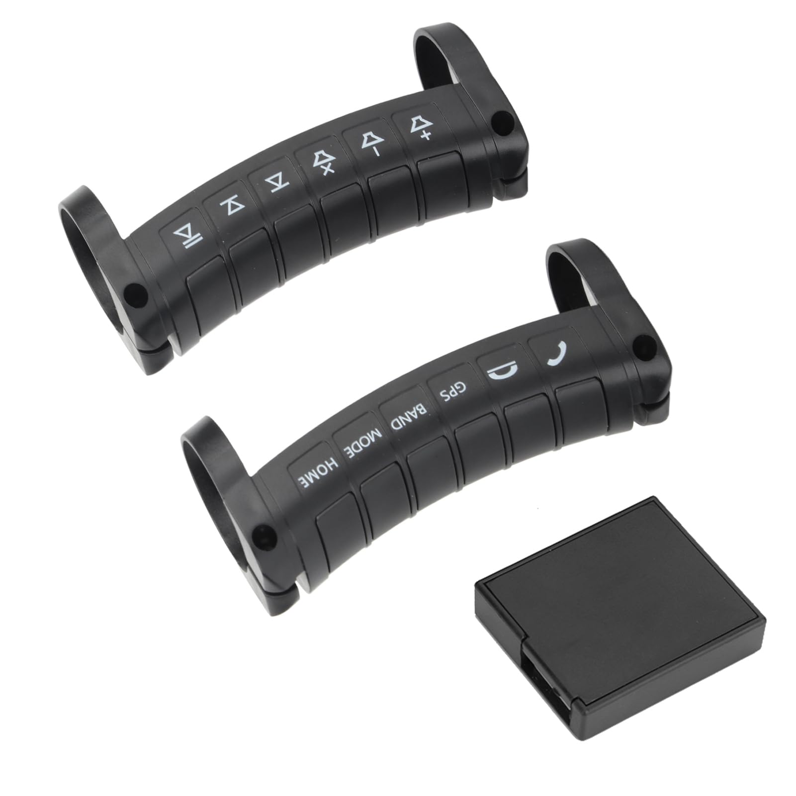 Control inalámbrico Universal del Volante – Compatible con DVD/Radio/Sistemas de navegación del Coche, Adaptador de Control del Volante con botón Remoto Plug & Play (Negro)