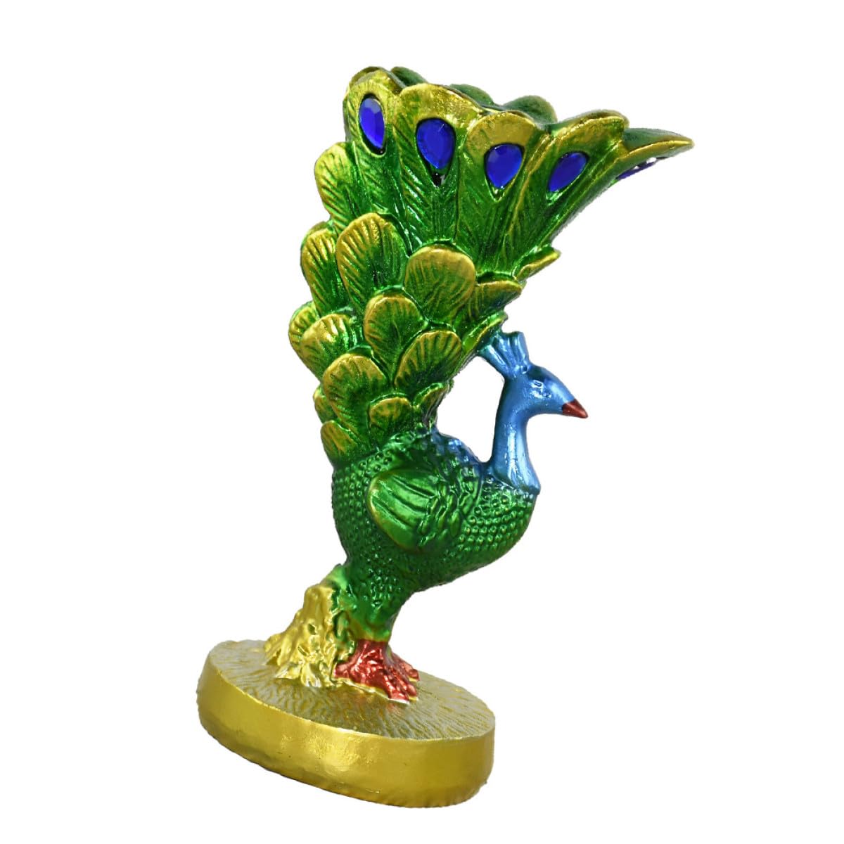 Support pour bougie artistique en résine design paon élégant