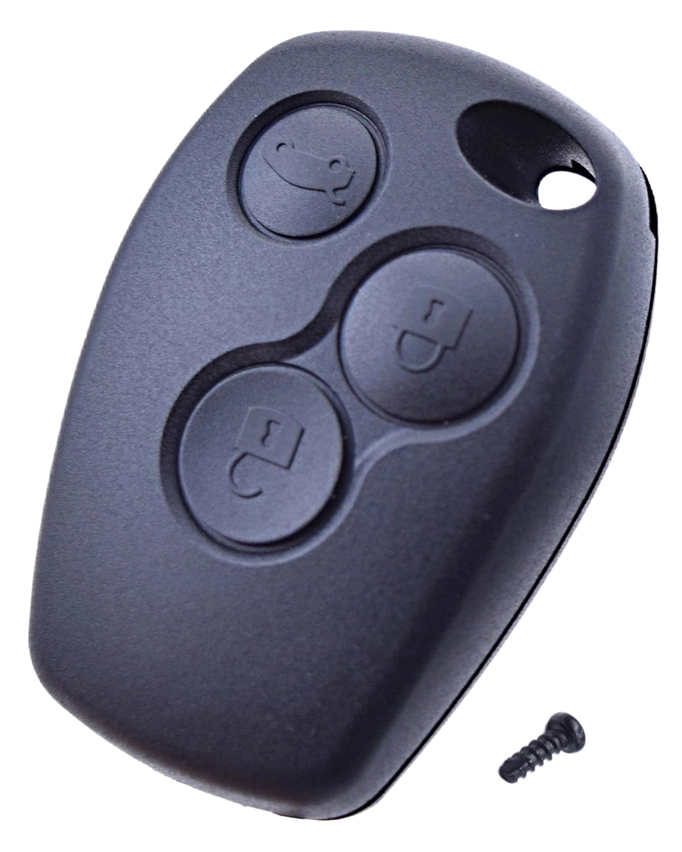 Clé Vierge ID46 Electronique à Programmer 3 Boutons Compatible avec Renault Clio 3, Master 3, Kangoo 2, Twingo 2, Wind, Trafic 2, Modus Lame VA2 Télécommande à Distance Testée