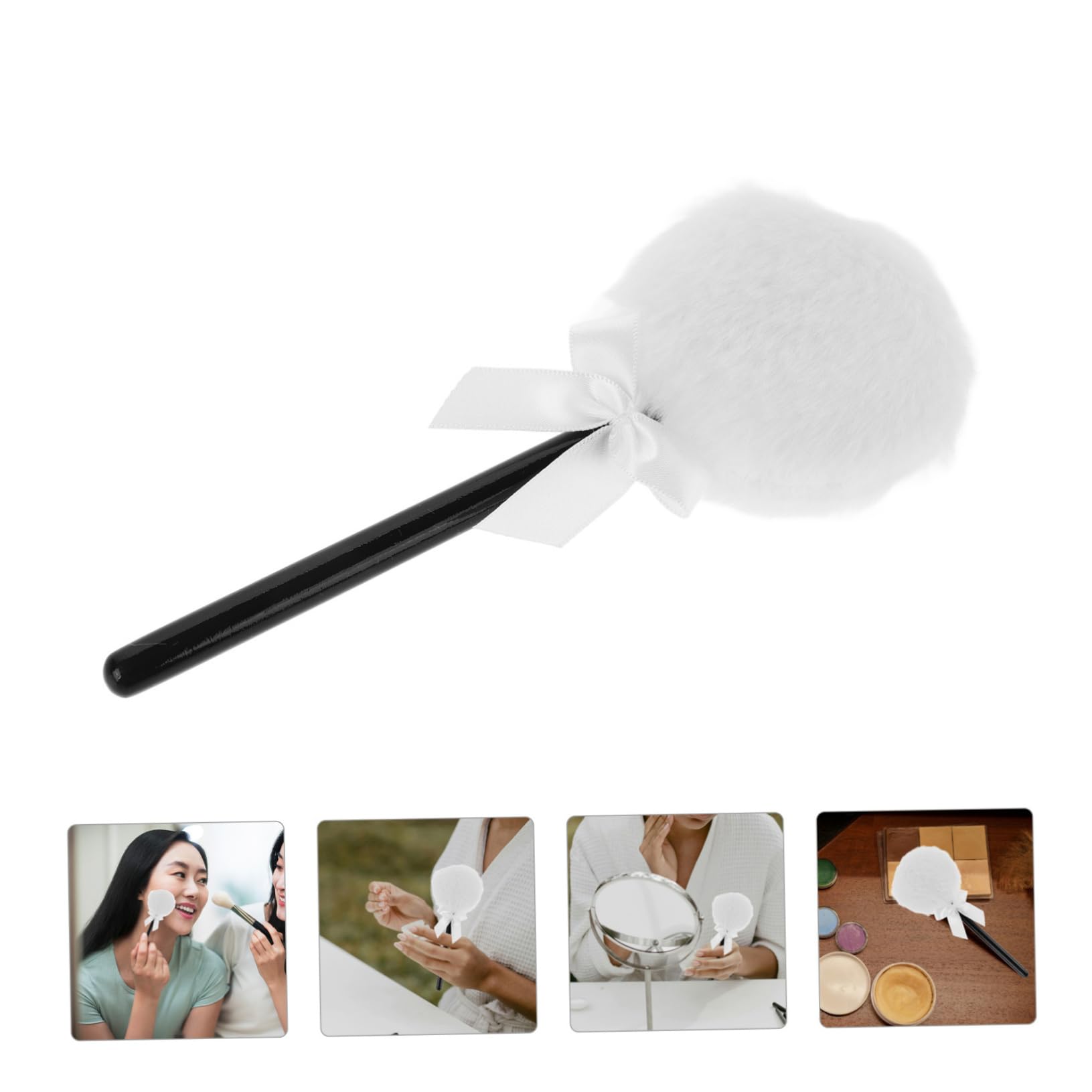 WOFASHPURET Plush Makeup Puff for Body Powder Round Shape After-bath Refreshing Beauty Tool