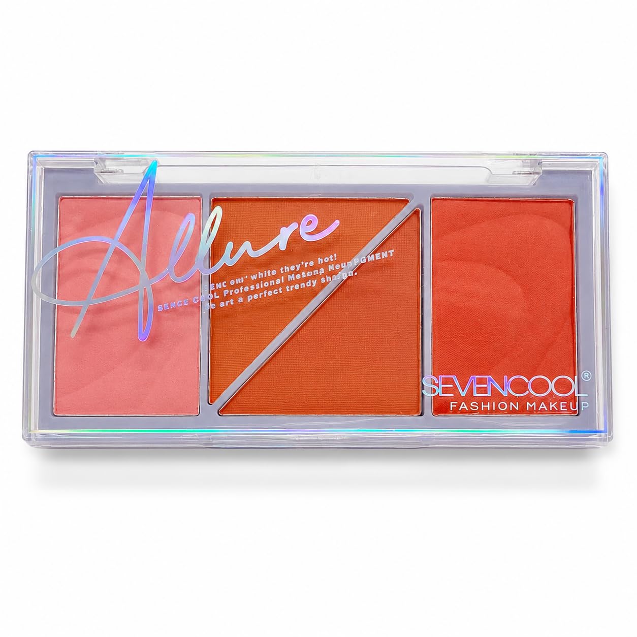 SEVENCOOL Allure Blush Palette, 3-Shade Coral & Orange Tones, Matte Finish, Fashion Makeup-image-41