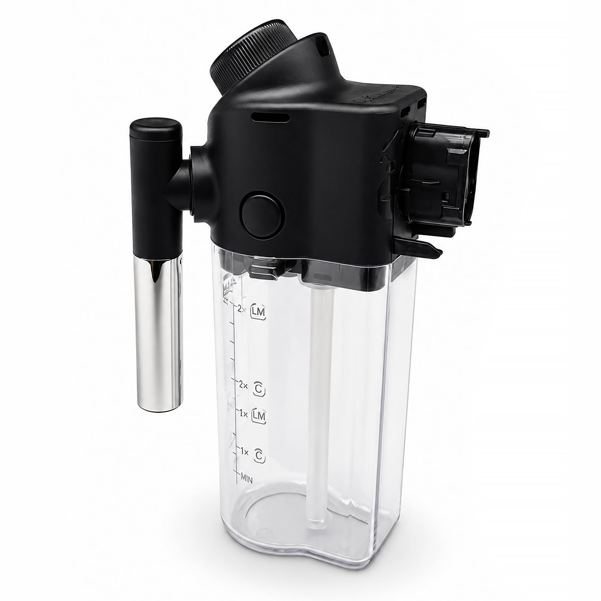 VIOKS Milchbehälter Kaffeemaschine Ersatz für DeLоnghi DLSC028 AS00005733 | Milchkännchen-Aufschäumer Behälter, für LatteCrema-System, Cremigen Milchschaum, Kaffeevollautomat Latteplus Lattepro
