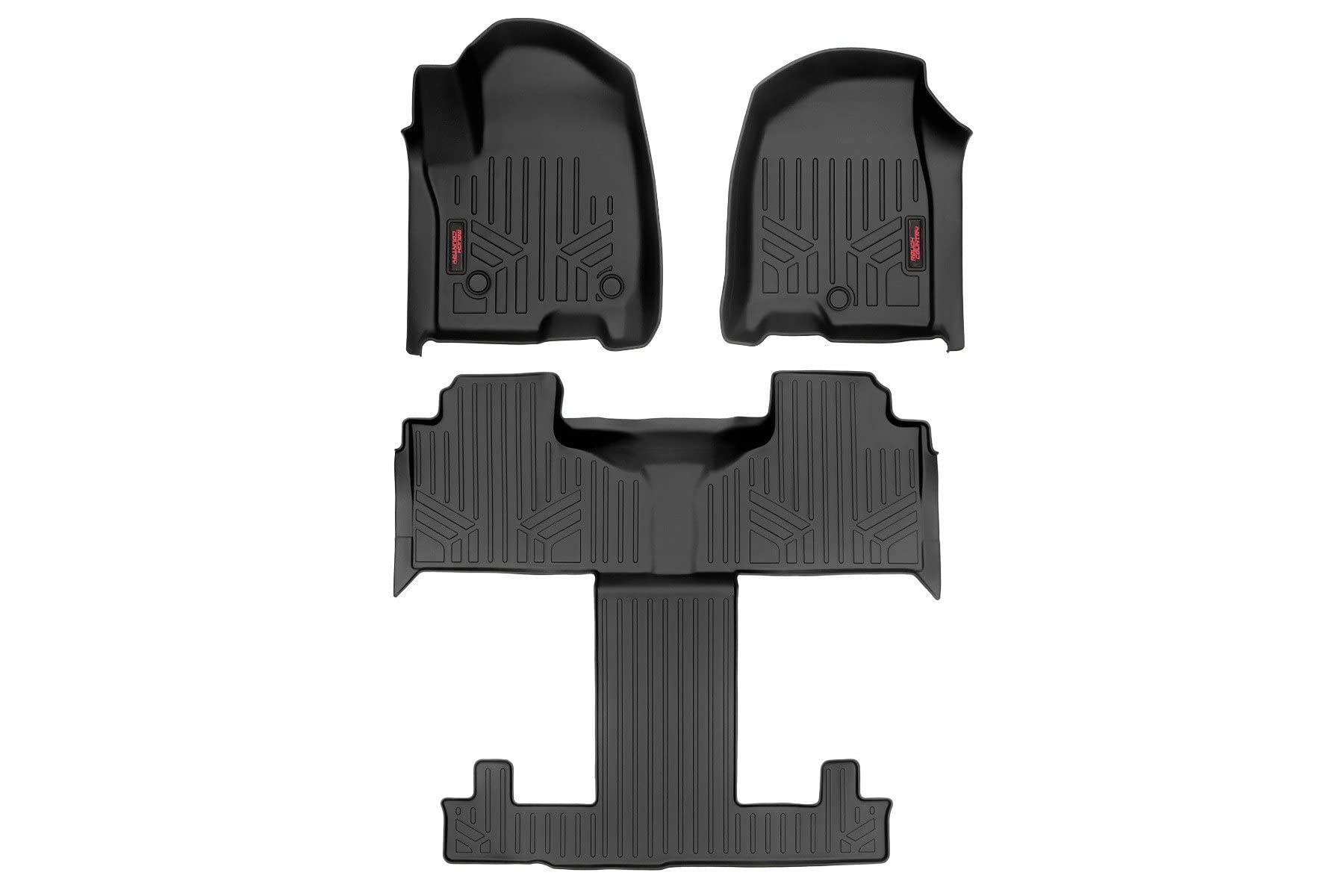 Rough Country Floor Mats for 2021-2024 Chevy/GMC Tahoe/Yukon - M-21712, Front Bench
