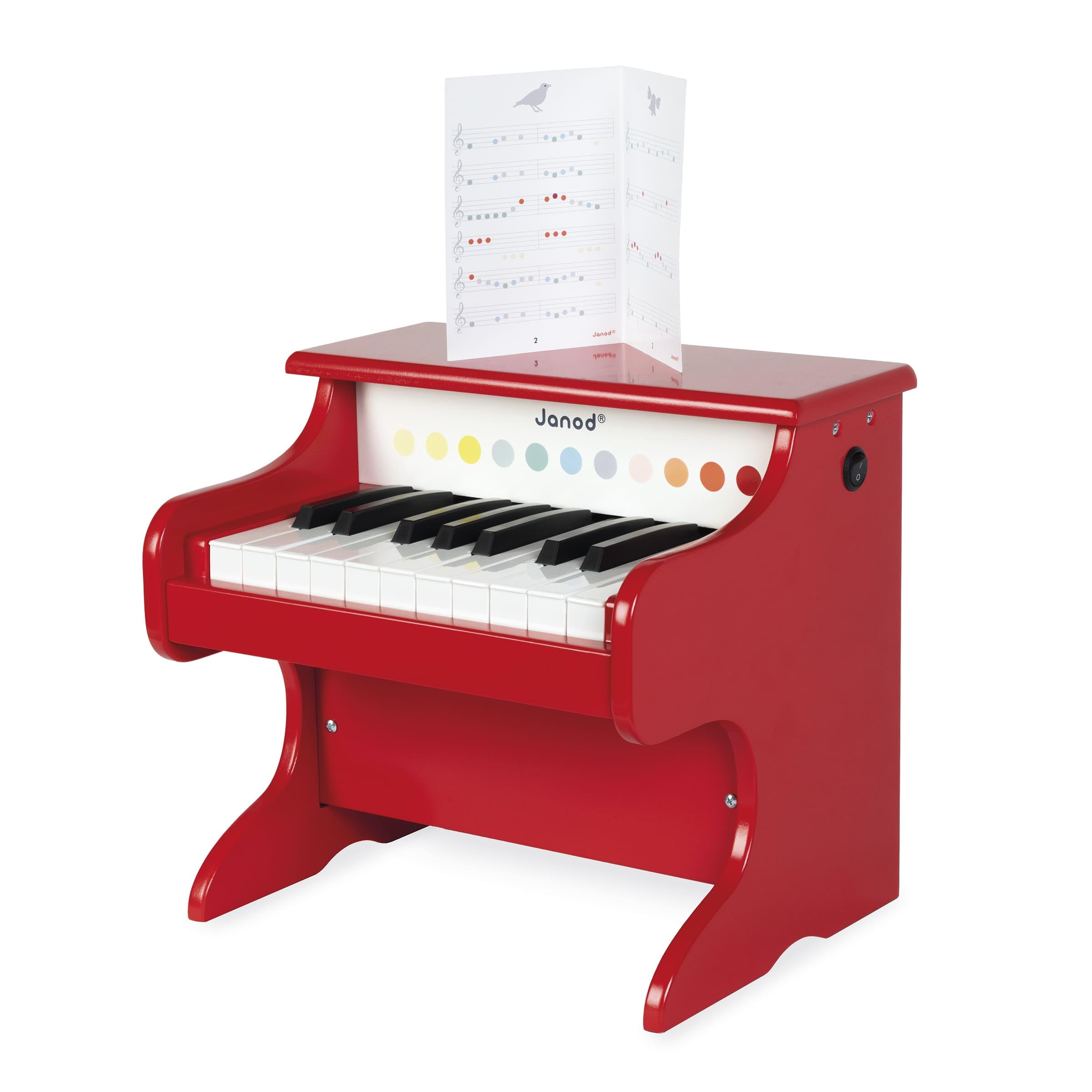 Janod - My First Confetti Wooden Electronic Piano - Pretend Play and Musical Awakening Toy - from 3 Years Old, J07618