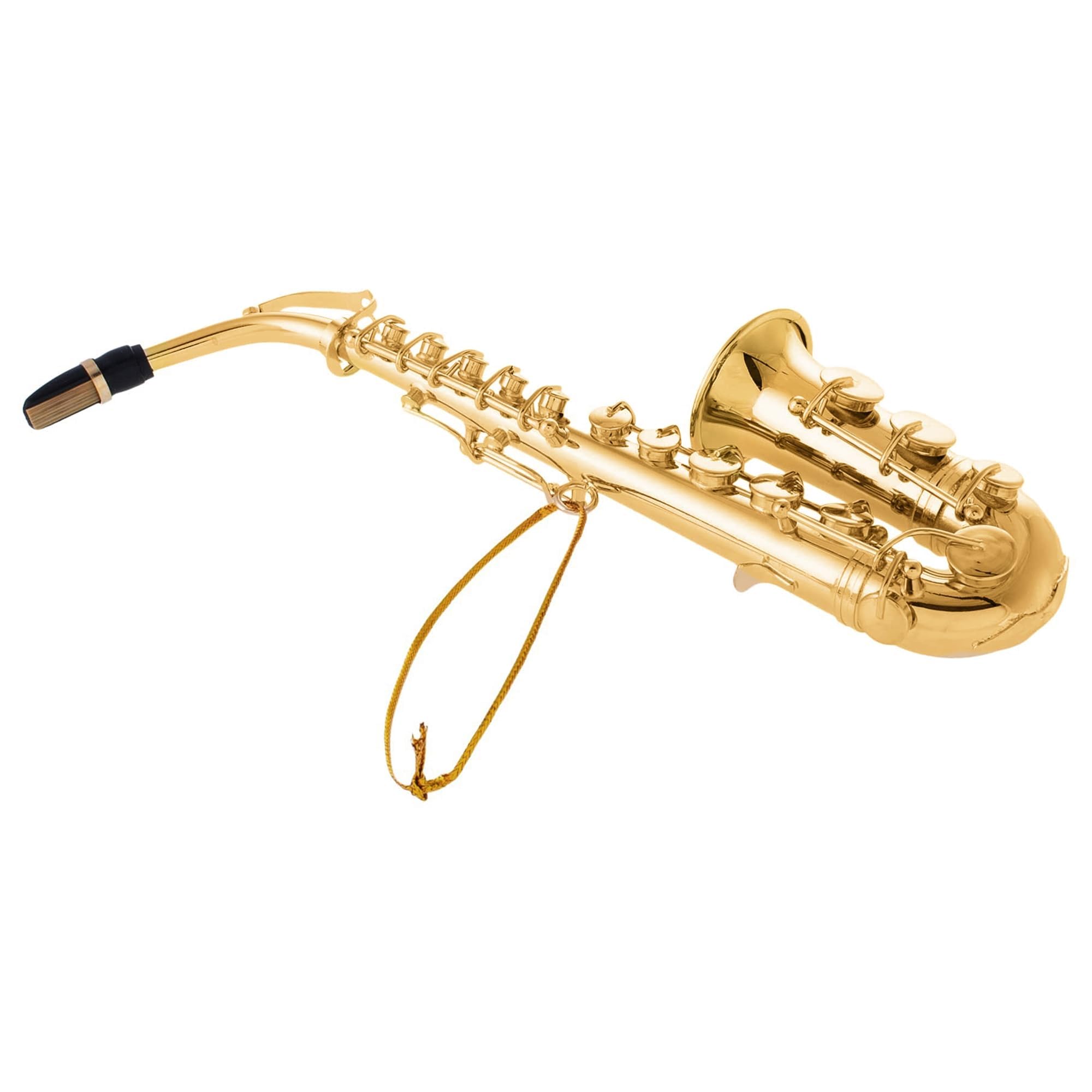 Musical Instrument Christmas Ornament (4.5 Gold Saxophone) by Broadway Gifts