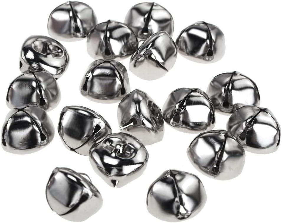Homeford Metal Jingle Bells, 1-inch, 18-Count, Silver