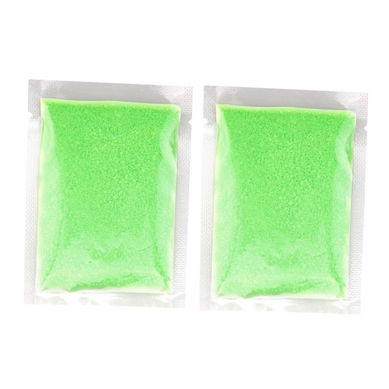 VANZACK 2Pack Fluorescent Powder Bright Glow Dark Sand for Nail Art Luminous Glitter Pigment Dust Green Non for Indoor Outdoor Decor